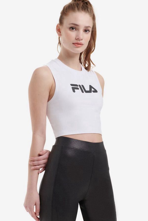 Fila Topy Damske Biele / Čierne - Inez Crop Vypredaj - Slovakia 47891-CIBL